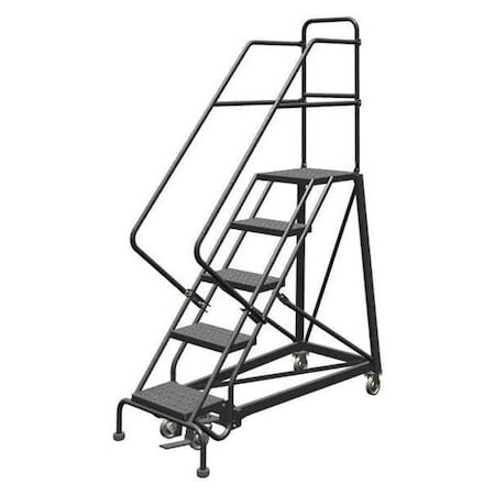 86 in H Steel Rolling Ladder, 5 Steps, 450 lb Load Capacity MPN:KDEC105166