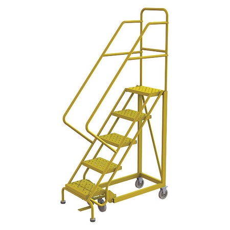 Rolling Ladder, Steel, Safety Angle, 5-Step MPN:KDEC105166-Y