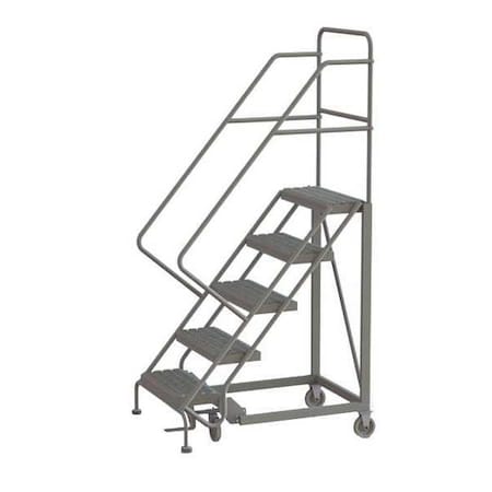 86 in H Steel Rolling Ladder, 5 Steps, 450 lb Load Capacity MPN:KDEC105242