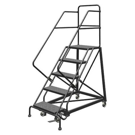 86 in H Steel Rolling Ladder, 5 Steps, 450 lb Load Capacity MPN:KDEC105246