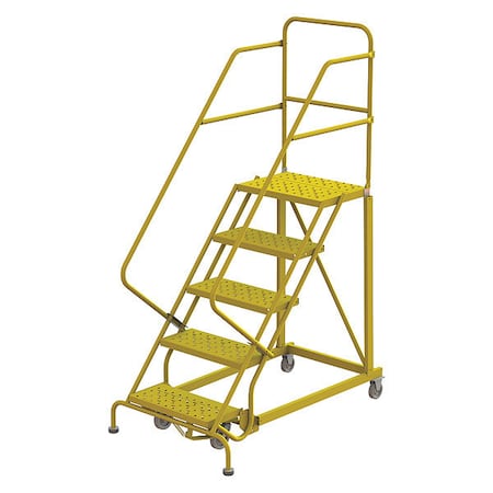 Rolling Ladder, Steel, Safety Angle, 5-Step MPN:KDEC105246-Y