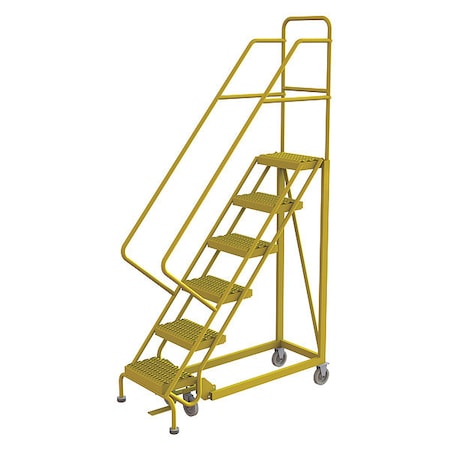 Rolling Ladder, Steel, Safety Angle, 6-Step MPN:KDEC106162-Y