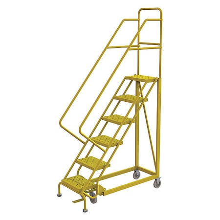 Rolling Ladder, Steel, Safety Angle, 6-Step MPN:KDEC106166-Y