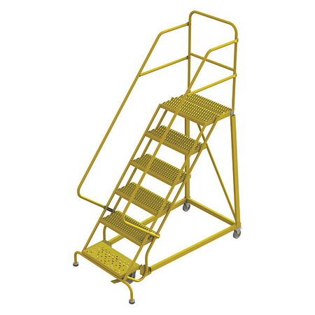 Rolling Ladder, Steel, Safety Angle, 6-Step MPN:KDEC106242-Y