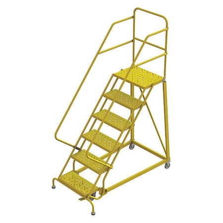 Rolling Ladder, Steel, Safety Angle, 6-Step MPN:KDEC106246-Y