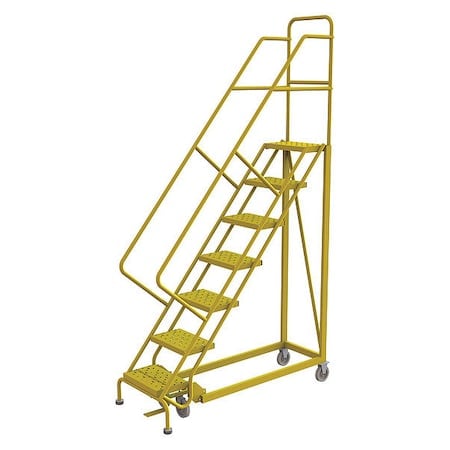 Rolling Ladder, Steel, Safety Angle, 7-Step MPN:KDEC107166-Y
