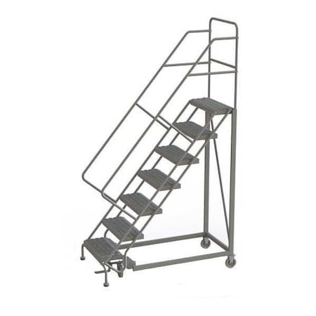 106 in H Steel Rolling Ladder, 7 Steps, 450 lb Load Capacity MPN:KDEC107242