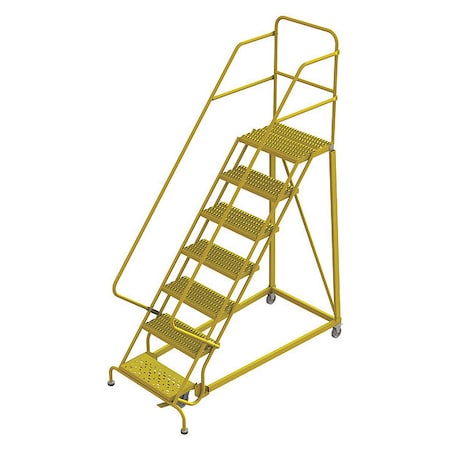 Rolling Ladder, Steel, Safety Angle, 7-Step MPN:KDEC107242-Y