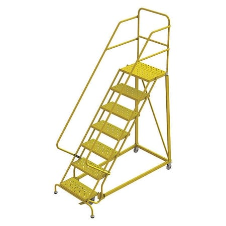 Rolling Ladder, Steel, Safety Angle, 7-Step MPN:KDEC107246-Y