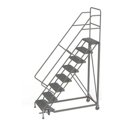 116 in H Steel Rolling Ladder, 8 Steps, 450 lb Load Capacity MPN:KDEC108242