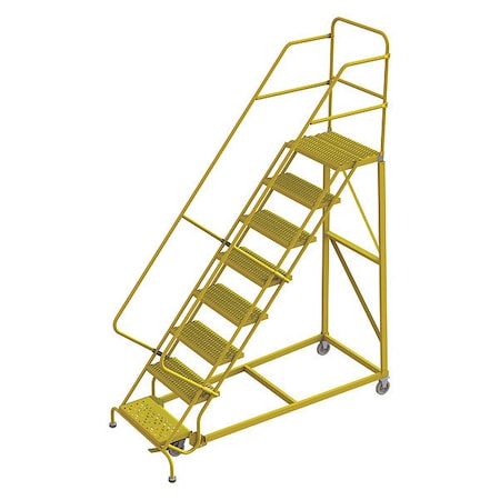 Rolling Ladder, Steel, Safety Angle, 8-Step MPN:KDEC108242-Y