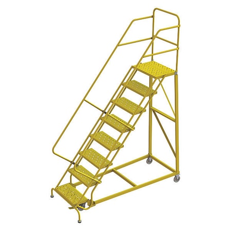 Rolling Ladder, Steel, Safety Angle, 8-Step MPN:KDEC108246-Y