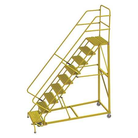 Rolling Ladder, Steel, Safety Angle, 9-Step MPN:KDEC109242-Y