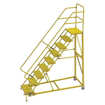 Rolling Ladder, Steel, Safety Angle, 9-Step MPN:KDEC109246-Y