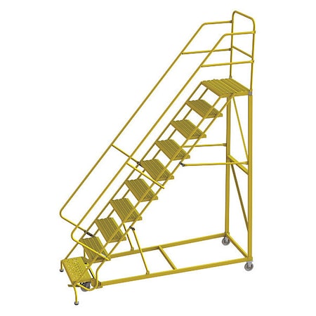 Rollng Ladder, Steel, Safety Angle, 10-Step MPN:KDEC110242-Y