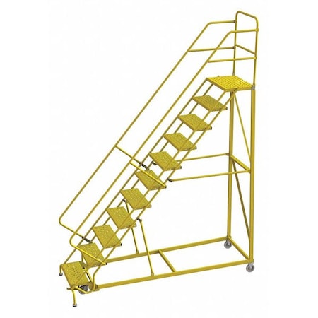 Rollng Ladder, Steel, Safety Angle, 11-Step MPN:KDEC111246-Y
