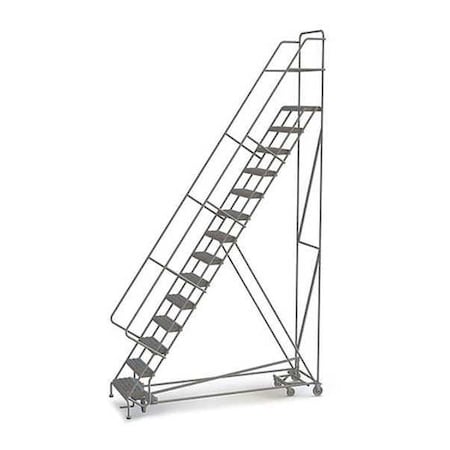 176 in H Steel All Direction Ladder, 14 Steps, 450 lb Load Capacity MPN:KDED114242