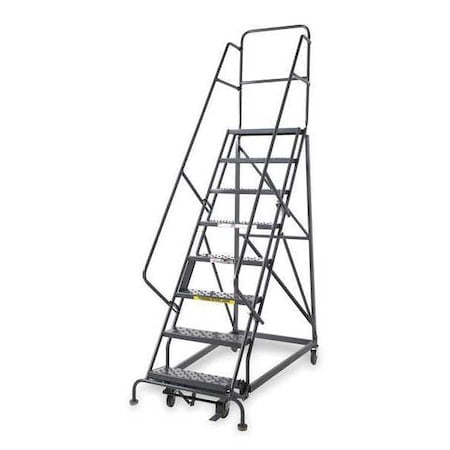 96 in H Steel Rolling Ladder, 6 Steps, 600 lb Load Capacity MPN:KDHD106246