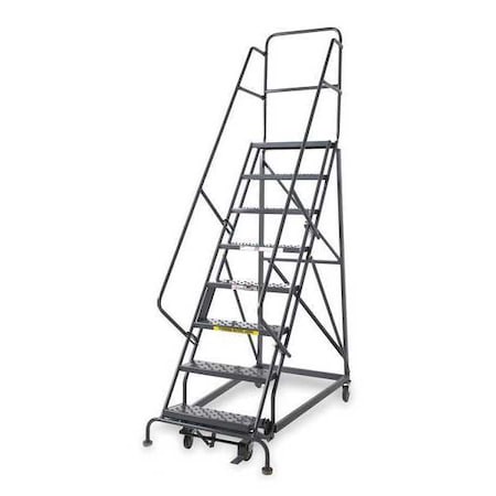 116 in H Steel Rolling Ladder, 8 Steps, 600 lb Load Capacity MPN:KDHD108242