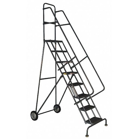 106 in H Steel Tilt and Roll Ladder, 7 Steps, 450 lb Load Capacity MPN:KDRF107162