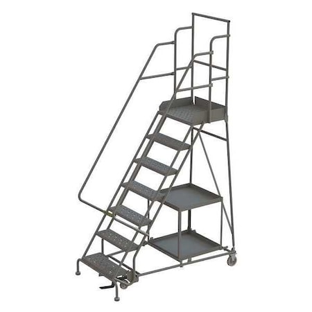 106 in H Steel Stock Picking Rolling Ladder, 7 Steps, 450 lb Load Capacity MPN:KDSP107242