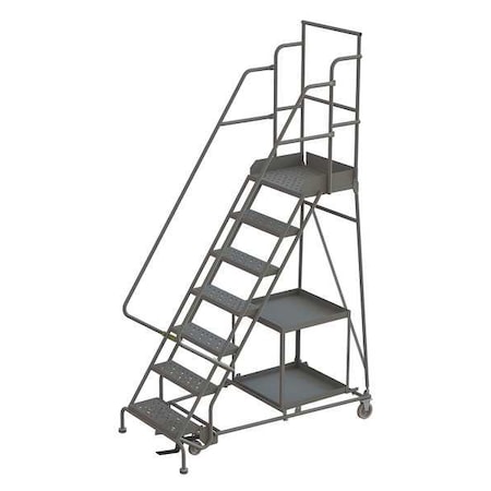 106 in H Steel Stock Picking Rolling Ladder, 7 Steps, 450 lb Load Capacity MPN:KDSP107246