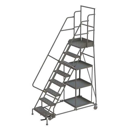116 in H Steel Stock Picking Rolling Ladder, 8 Steps, 450 lb Load Capacity MPN:KDSP108242