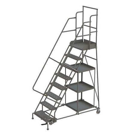 116 in H Steel Stock Picking Rolling Ladder, 8 Steps, 450 lb Load Capacity MPN:KDSP108246