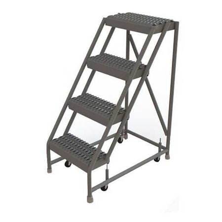40 in H Steel Rolling Ladder, 4 Steps, 450 lb Load Capacity MPN:KDSR004162