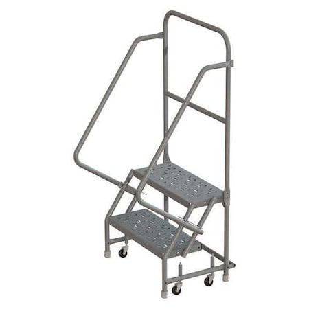 56 in H Steel Rolling Ladder, 2 Steps, 450 lb Load Capacity MPN:KDSR102166
