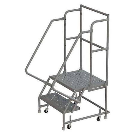 56 in H Steel Rolling Ladder, 2 Steps, 450 lb Load Capacity MPN:KDSR102246-D2