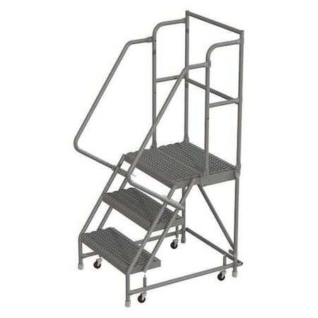 66 in H Steel Rolling Ladder, 3 Steps, 450 lb Load Capacity MPN:KDSR103162-D2