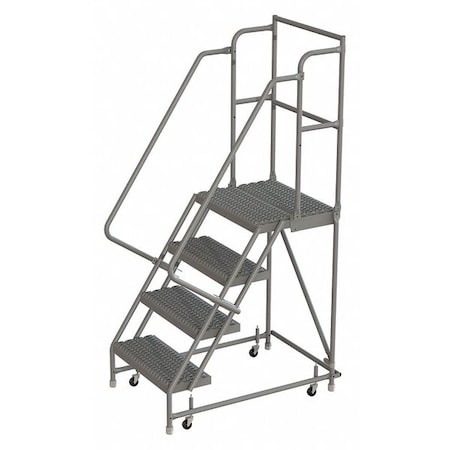 76 in H Steel Rolling Ladder, 4 Steps, 450 lb Load Capacity MPN:KDSR104162