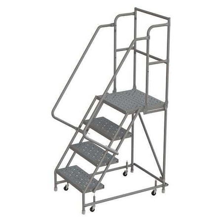 76 in H Steel Rolling Ladder, 4 Steps, 450 lb Load Capacity MPN:KDSR104246-D3