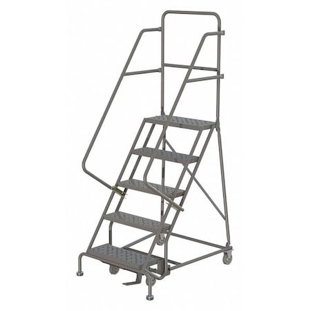 86 in H Steel Rolling Ladder, 5 Steps, 450 lb Load Capacity MPN:KDSR105166