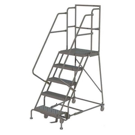 86 in H Steel Rolling Ladder, 5 Steps, 450 lb Load Capacity MPN:KDSR105242-D3