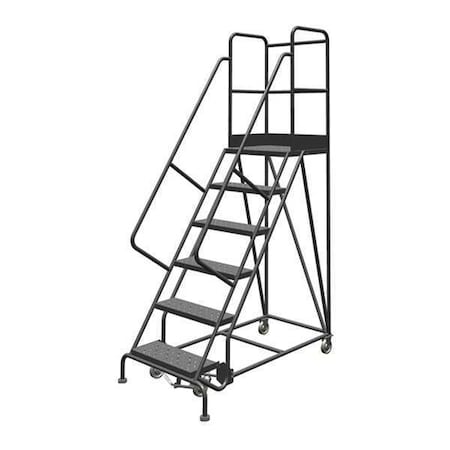 96 in H Steel Rolling Ladder, 6 Steps, 450 lb Load Capacity MPN:KDSR106166