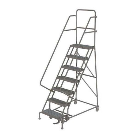 96 in H Steel Rolling Ladder, 6 Steps, 450 lb Load Capacity MPN:KDSR106166-D2