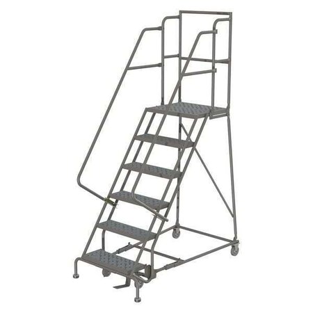 96 in H Steel Rolling Ladder, 6 Steps, 450 lb Load Capacity MPN:KDSR106166-D3