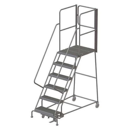 102 in H Steel Rolling Ladder, 6 Steps, 450 lb Load Capacity MPN:KDSR106242-XR