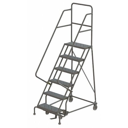 96 in H Steel Rolling Ladder, 6 Steps, 450 lb Load Capacity MPN:KDSR106246