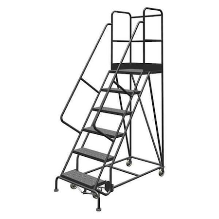 96 in H Steel Rolling Ladder, 6 Steps, 450 lb Load Capacity MPN:KDSR106246-D3