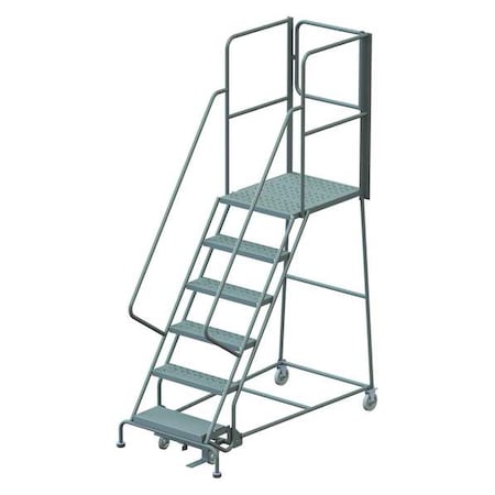 102 in H Steel Rolling Ladder, 6 Steps, 450 lb Load Capacity MPN:KDSR106246-XR