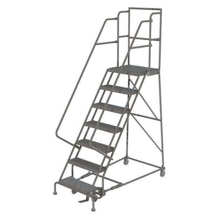 106 in H Steel Rolling Ladder, 7 Steps, 450 lb Load Capacity MPN:KDSR107162-D2