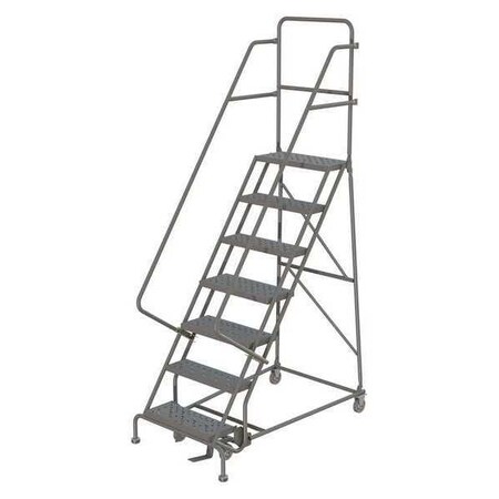 106 in H Steel Rolling Ladder, 7 Steps, 450 lb Load Capacity MPN:KDSR107166