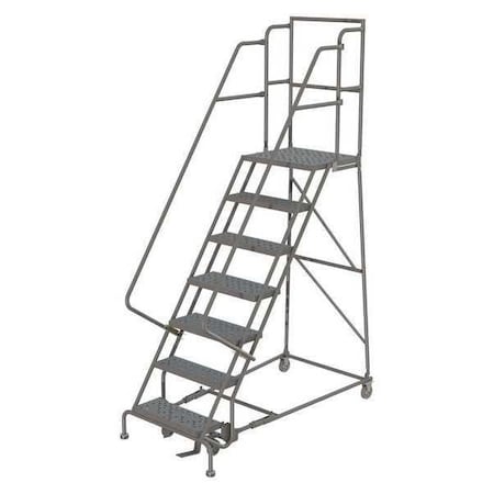 106 in H Steel Rolling Ladder, 7 Steps, 450 lb Load Capacity MPN:KDSR107166-D2