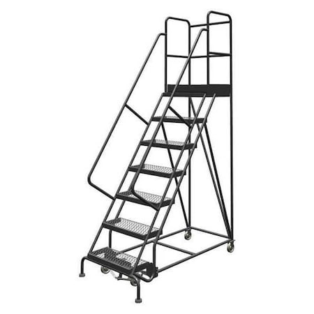 106 in H Steel Rolling Ladder, 7 Steps, 450 lb Load Capacity MPN:KDSR107242-D3