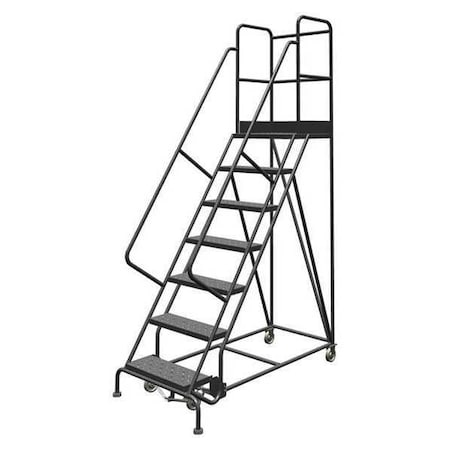 106 in H Steel Rolling Ladder, 7 Steps, 450 lb Load Capacity MPN:KDSR107246-D3