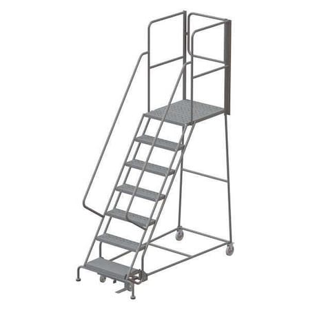 112 in H Steel Rolling Ladder, 7 Steps, 450 lb Load Capacity MPN:KDSR107246-XR