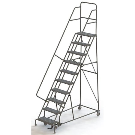 136 in H Steel Rolling Ladder, 10 Steps, 450 lb Load Capacity MPN:KDSR110242